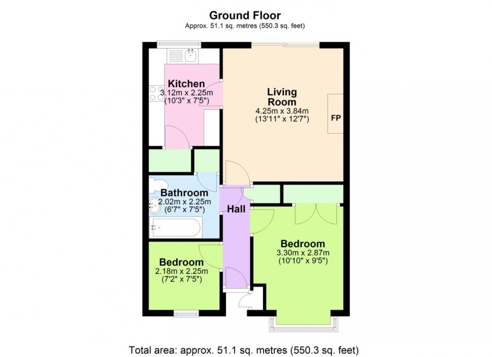 Floorplan for Gardens Court, West Bridgford, Nottingham