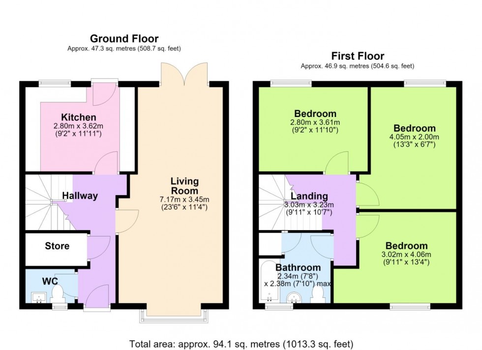 Floorplan for Grainger Avenue, West Bridgford, Nottingham
