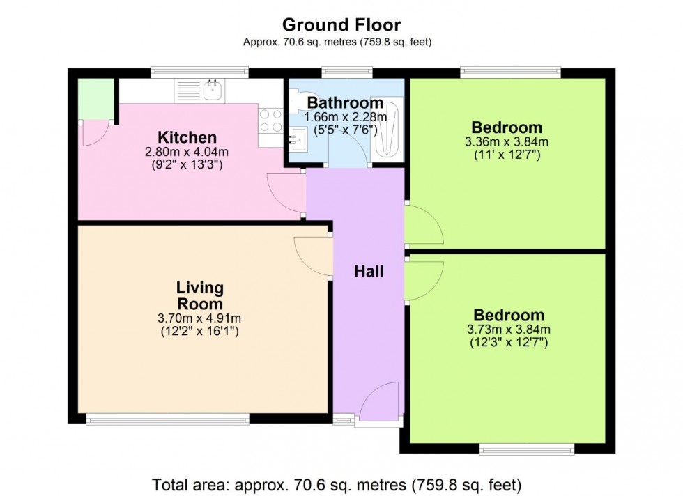 Floorplan for Rutland Road, Bingham