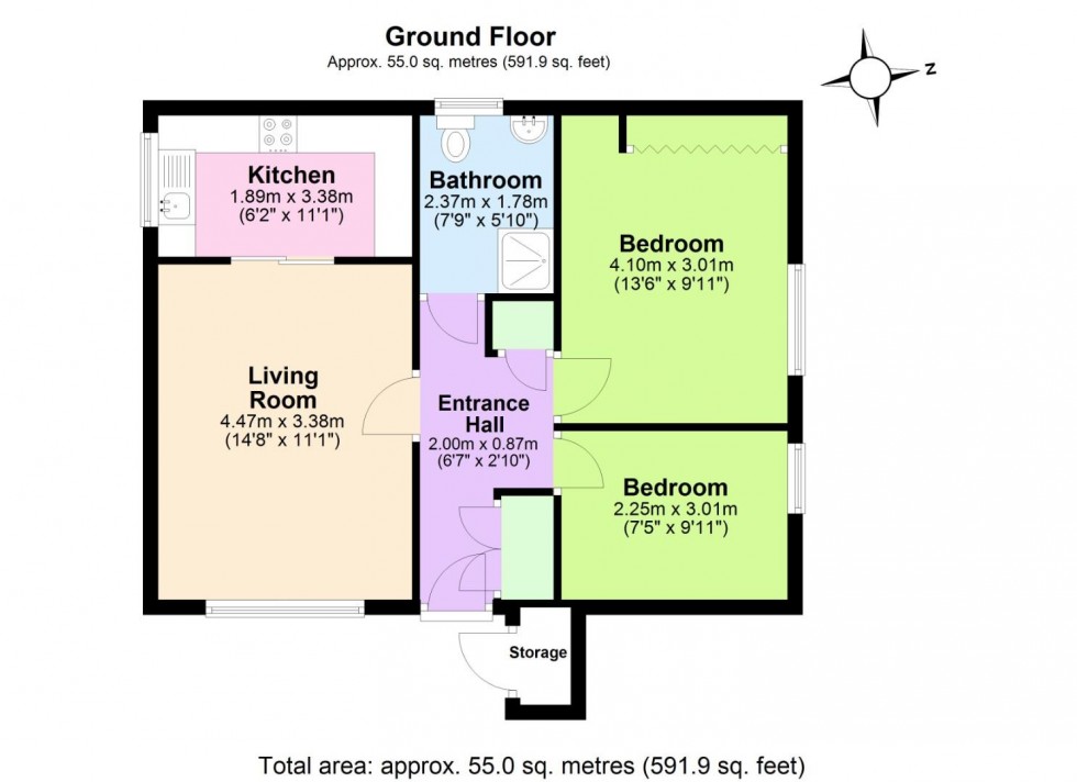 Floorplan for Western Close, Ashby-De-La-Zouch