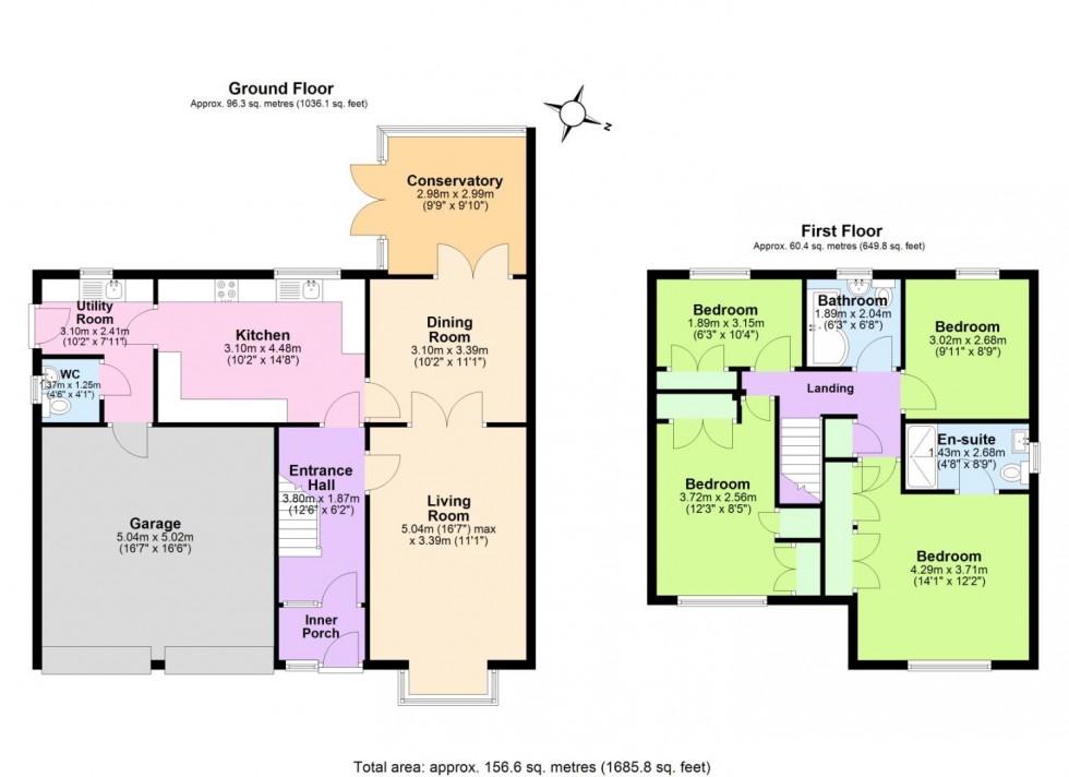 Floorplan for Harebell Close, Woodville, Swadlincote