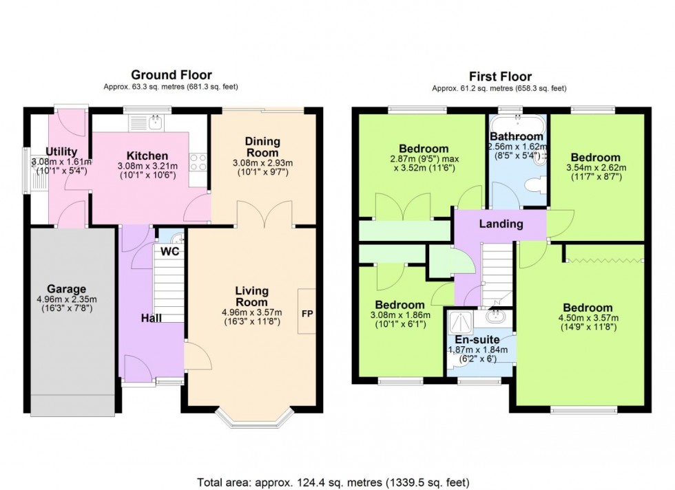 Floorplan for Keswick Close, Gamston, Nottingham