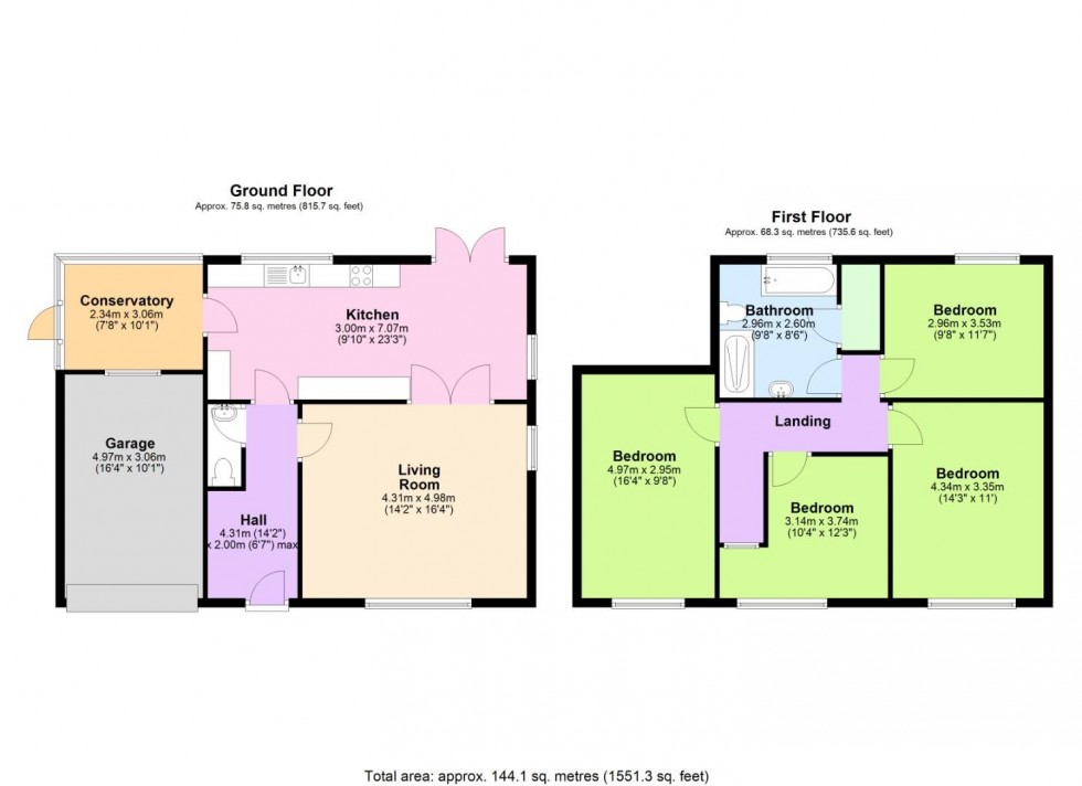 Floorplan for Garden House, Plumtree, Nottingham