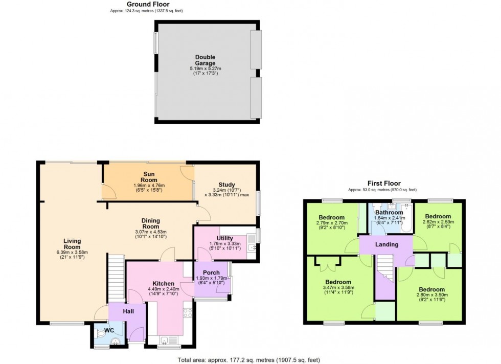 Floorplan for Holmsfield, Keyworth, Nottingham