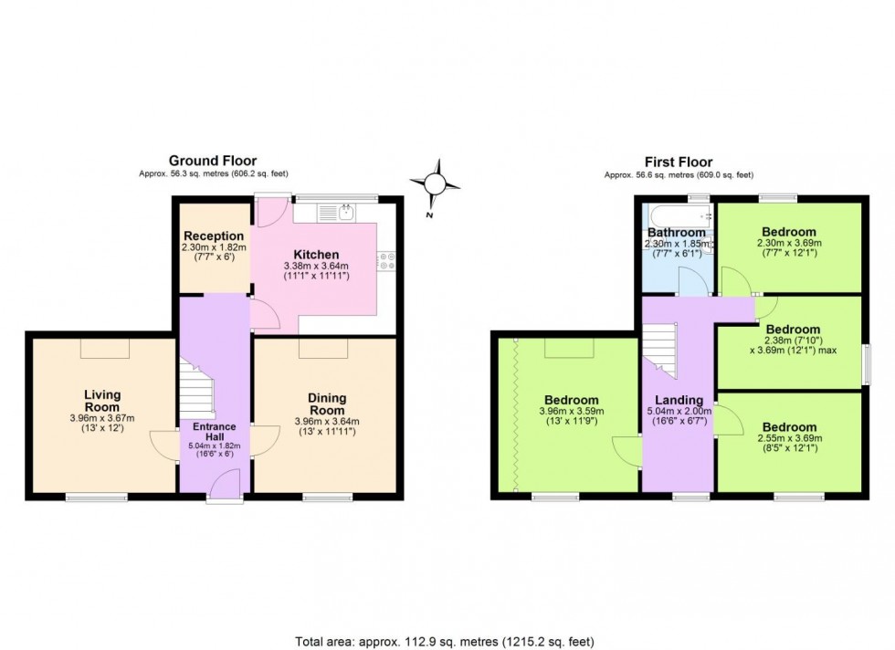 Floorplan for Hearthcote Road, Swadlincote