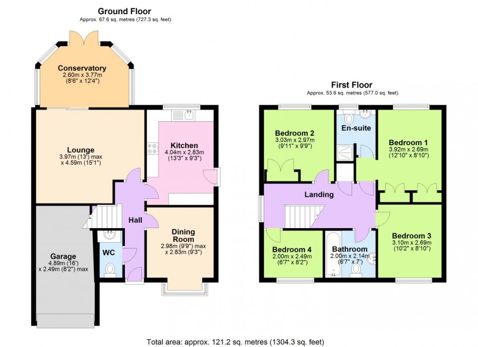 Floorplan for Cranberry Close, West Bridgford, Nottingham