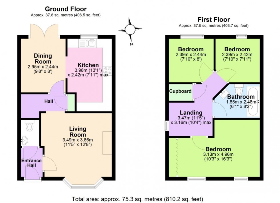 Floorplan for Bosworth Close, Ashby-De-La-Zouch