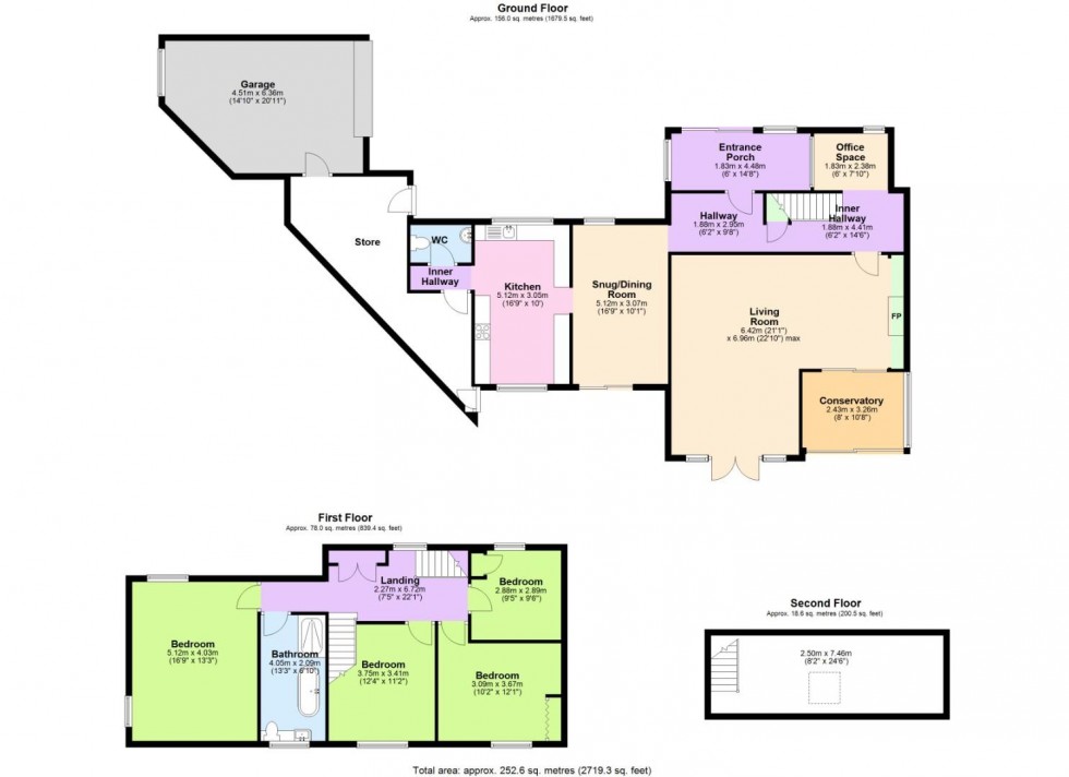Floorplan for Park Avenue East, Keyworth, Nottingham