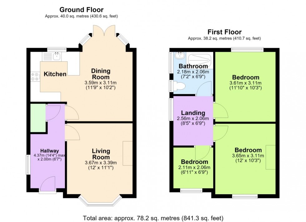 Floorplan for Ashley Road, Keyworth, Nottingham