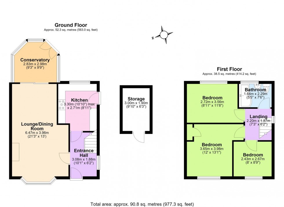 Floorplan for Tudor Crescent, Tamworth