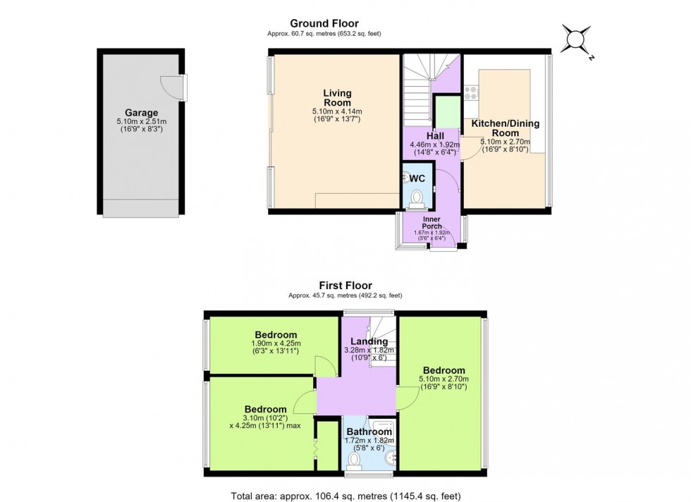 Floorplan for Redhill Close, Tamworth