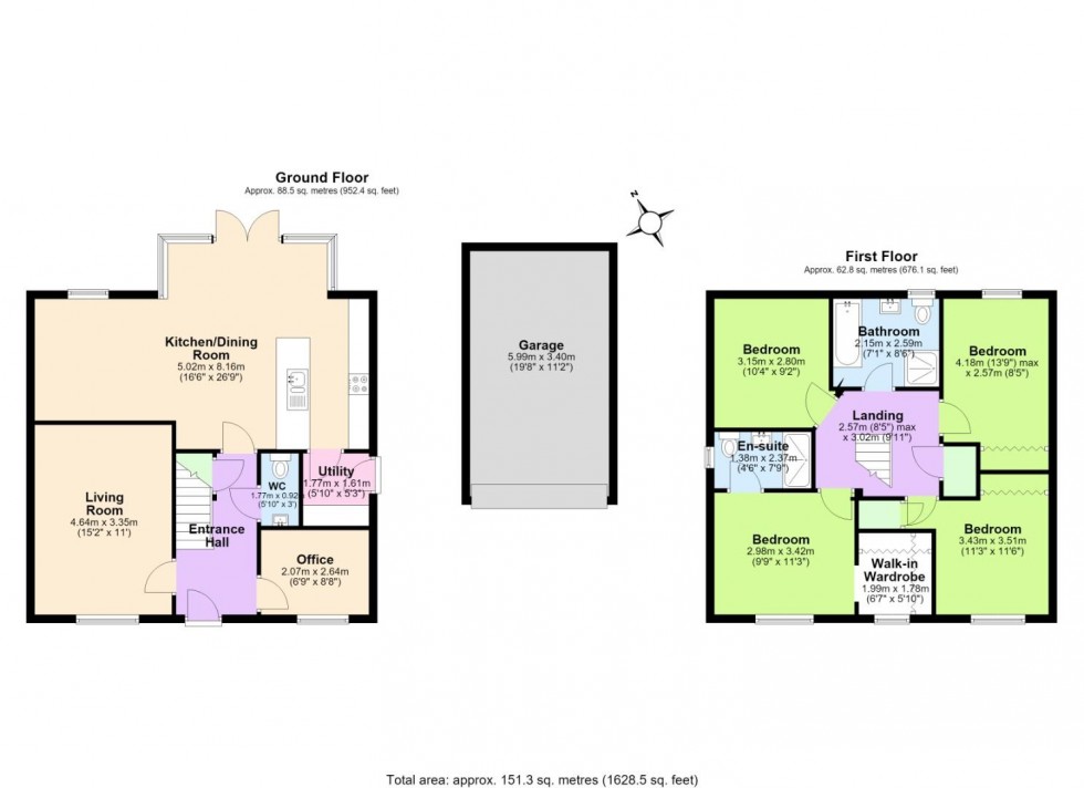 Floorplan for Wainwright Road, Hugglescote, Coalville