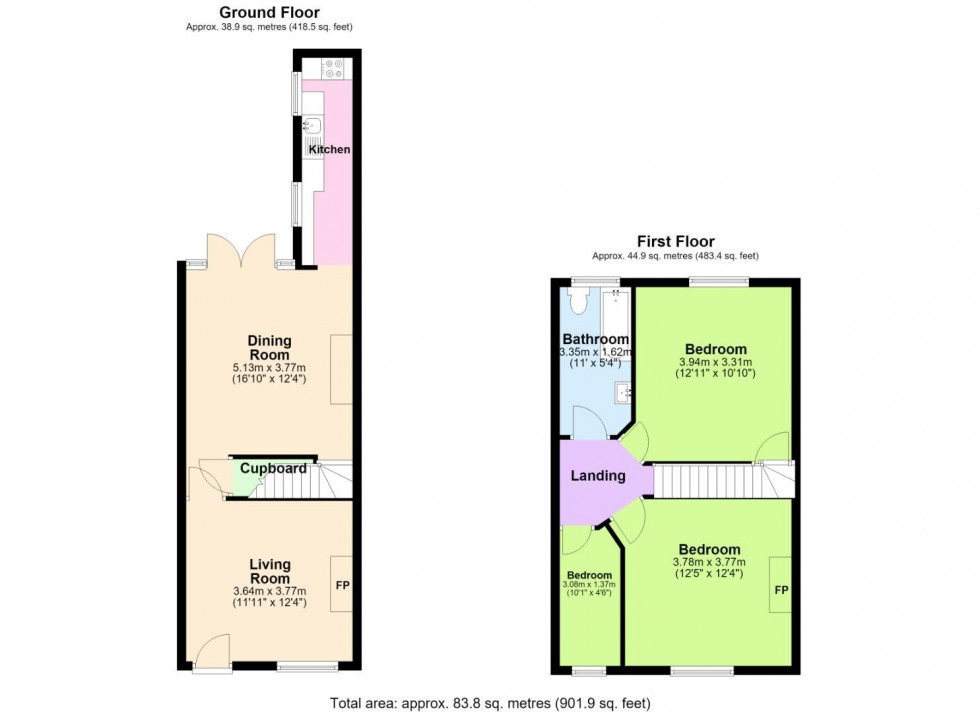 Floorplan for Wilford Crescent, Ruddington, Nottingham