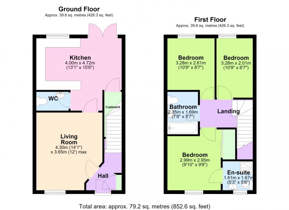 Floorplan for Robinson Close, Edwalton, Nottingham