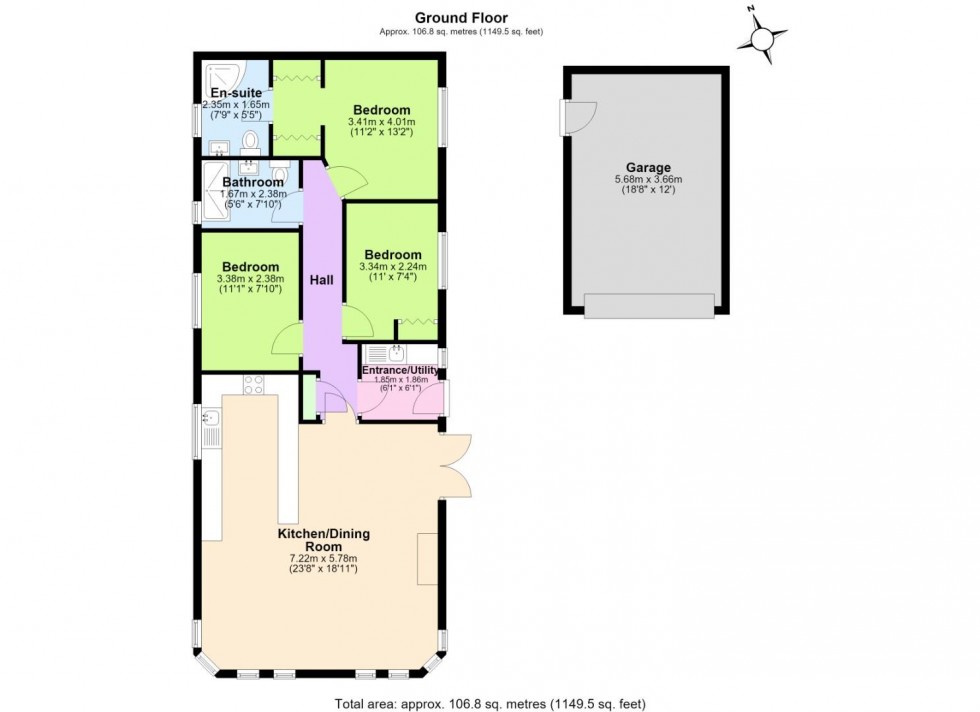 Floorplan for Spring Cottage Road, Overseal, Swadlincote
