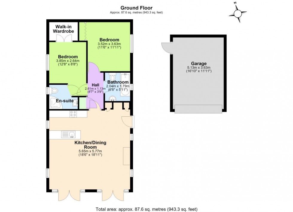 Floorplan for Spring Cottage Road, Overseal, Swadlincote