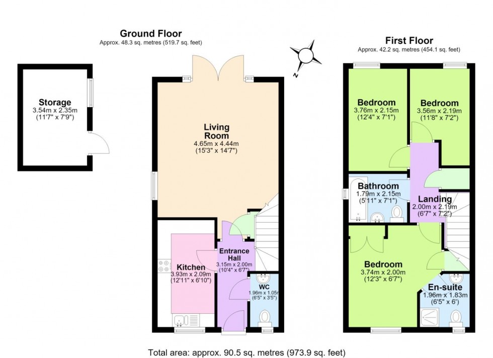 Floorplan for Headstock Drive, Castle Gresley, Swadlincote