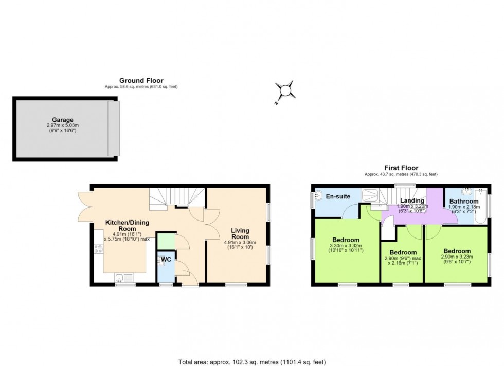 Floorplan for Hedgehog Gardens, West Bridgford, Nottingham