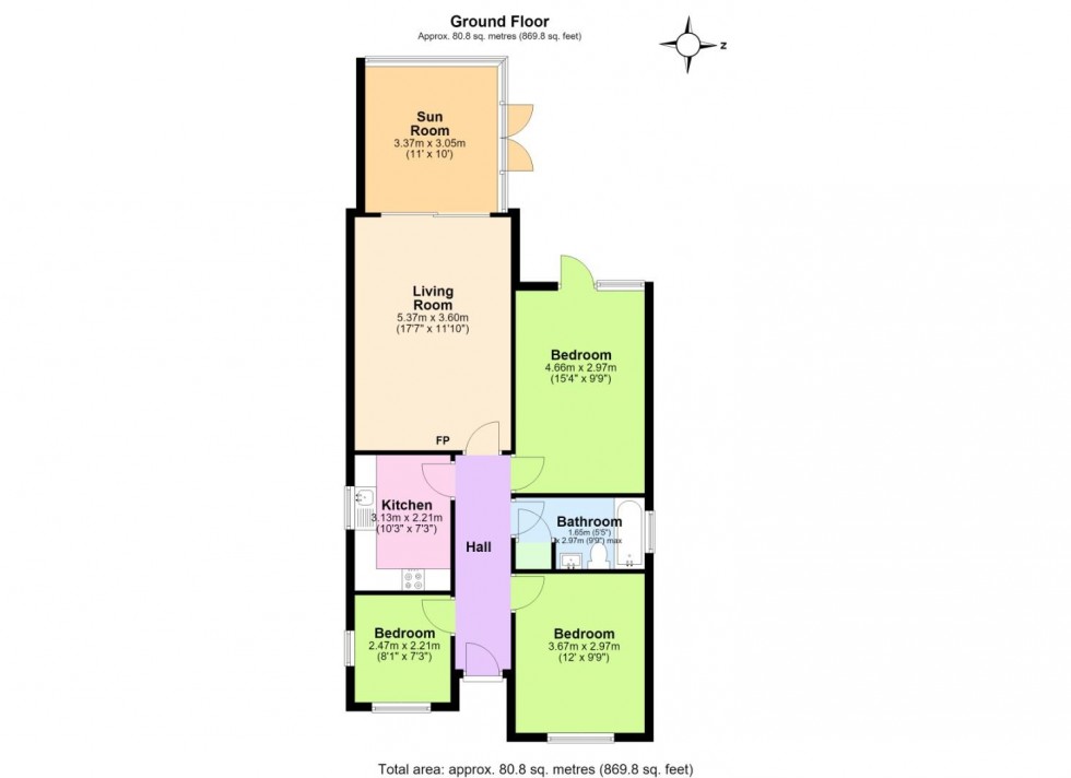 Floorplan for Hind Close, Kinoulton, Nottingham