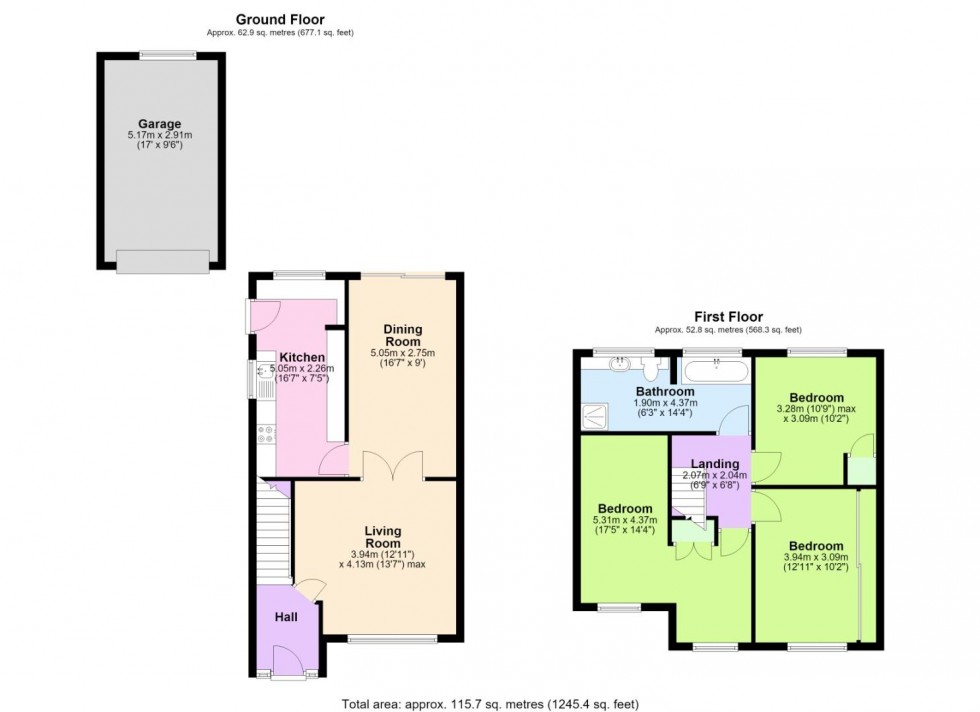 Floorplan for Mount Pleasant, Keyworth, Nottingham
