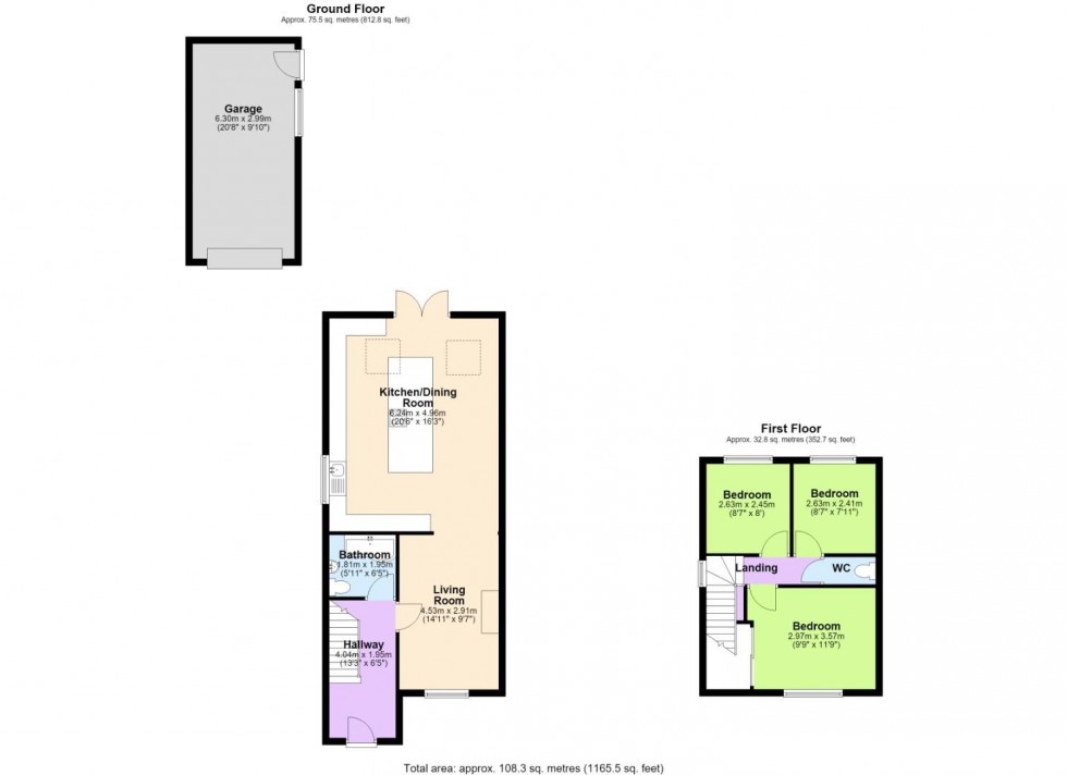 Floorplan for Westerfield Way, Nottingham