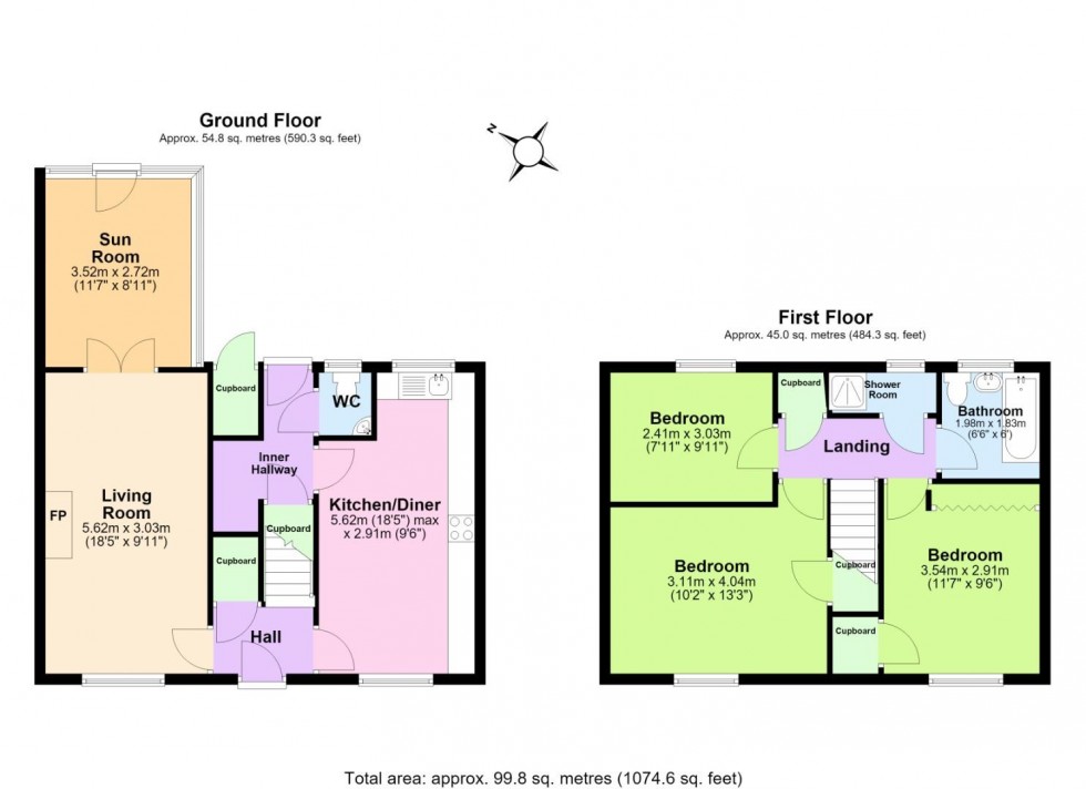 Floorplan for Roecliffe, West Bridgford, Nottingham
