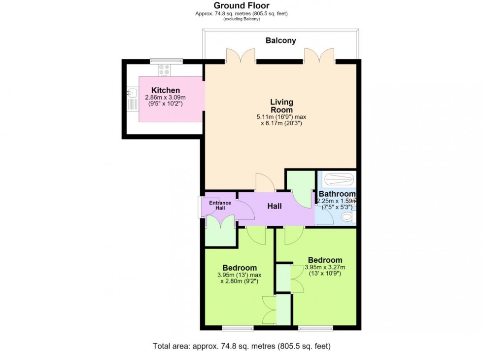 Floorplan for Turneys Court, Nottingham