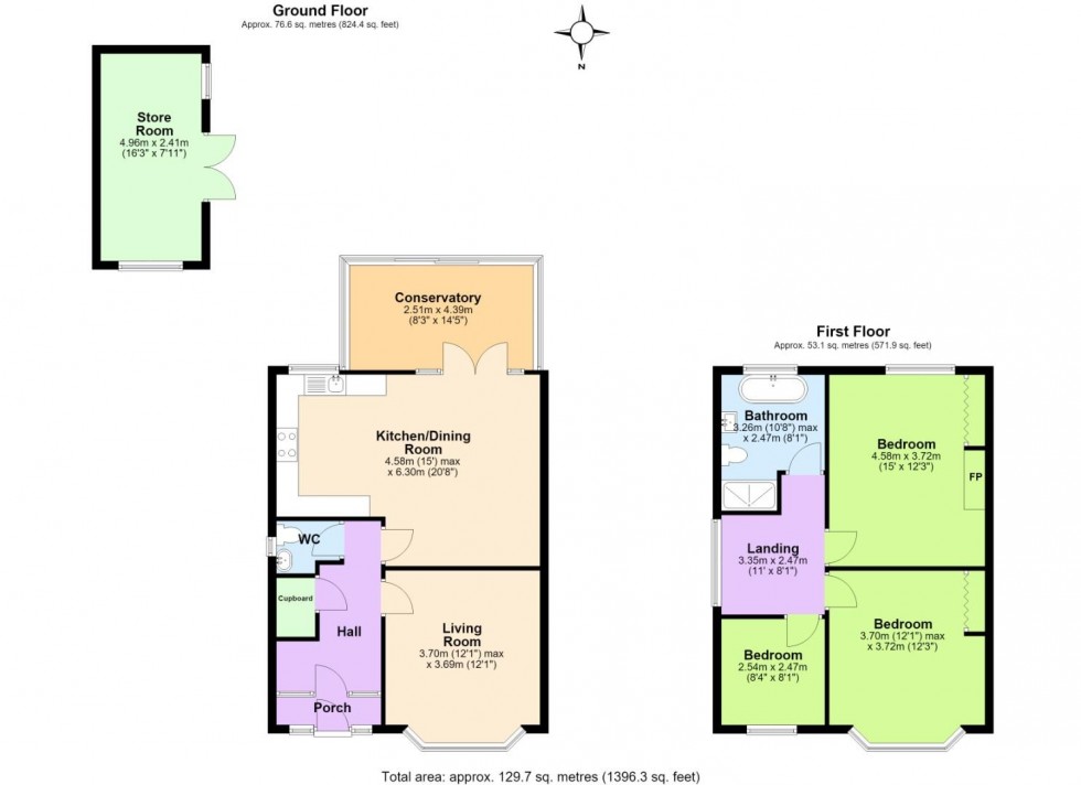 Floorplan for Davies Road, West Bridgford, Nottingham