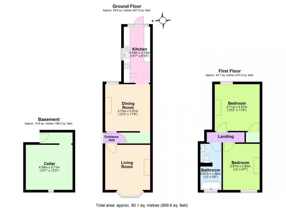 Floorplan for Larches Lane, Compton, Wolverhampton