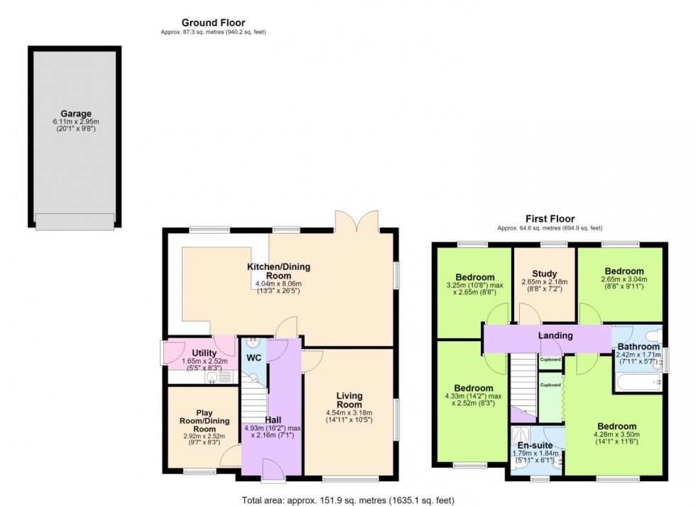 Floorplan for Sheepwash Way, East Leake, Loughborough