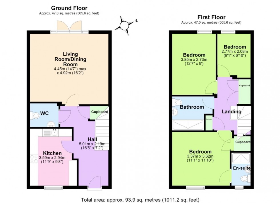 Floorplan for Harvest Drive, Cotgrave, Nottingham