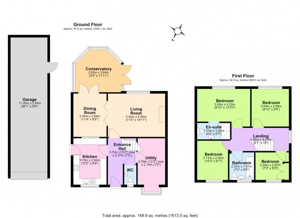 Floorplan for Marlborough Way, Ashby-De-La-Zouch