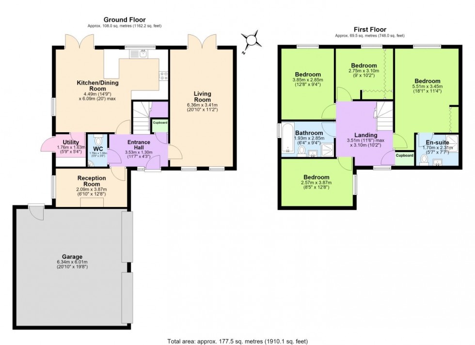 Floorplan for Poplar Close, Overseal