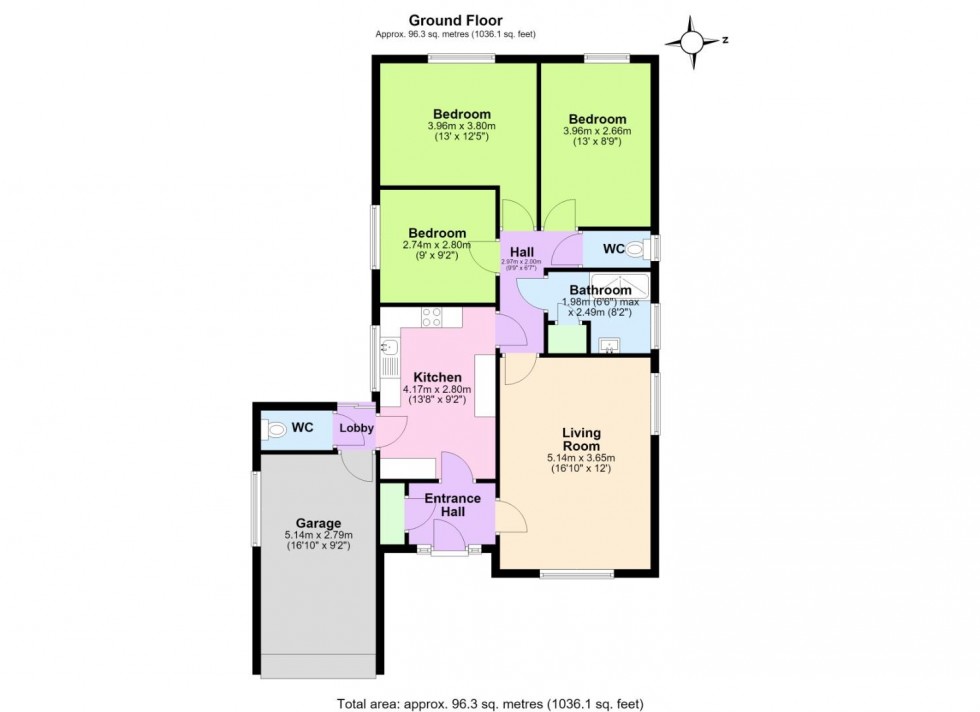 Floorplan for Loudoun Way, Ashby-De-La-Zouch