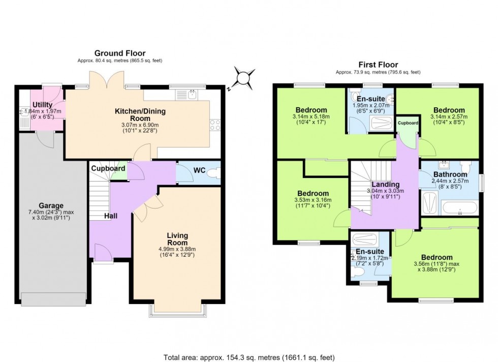 Floorplan for Lavinia Crescent, Edwalton, Nottingham